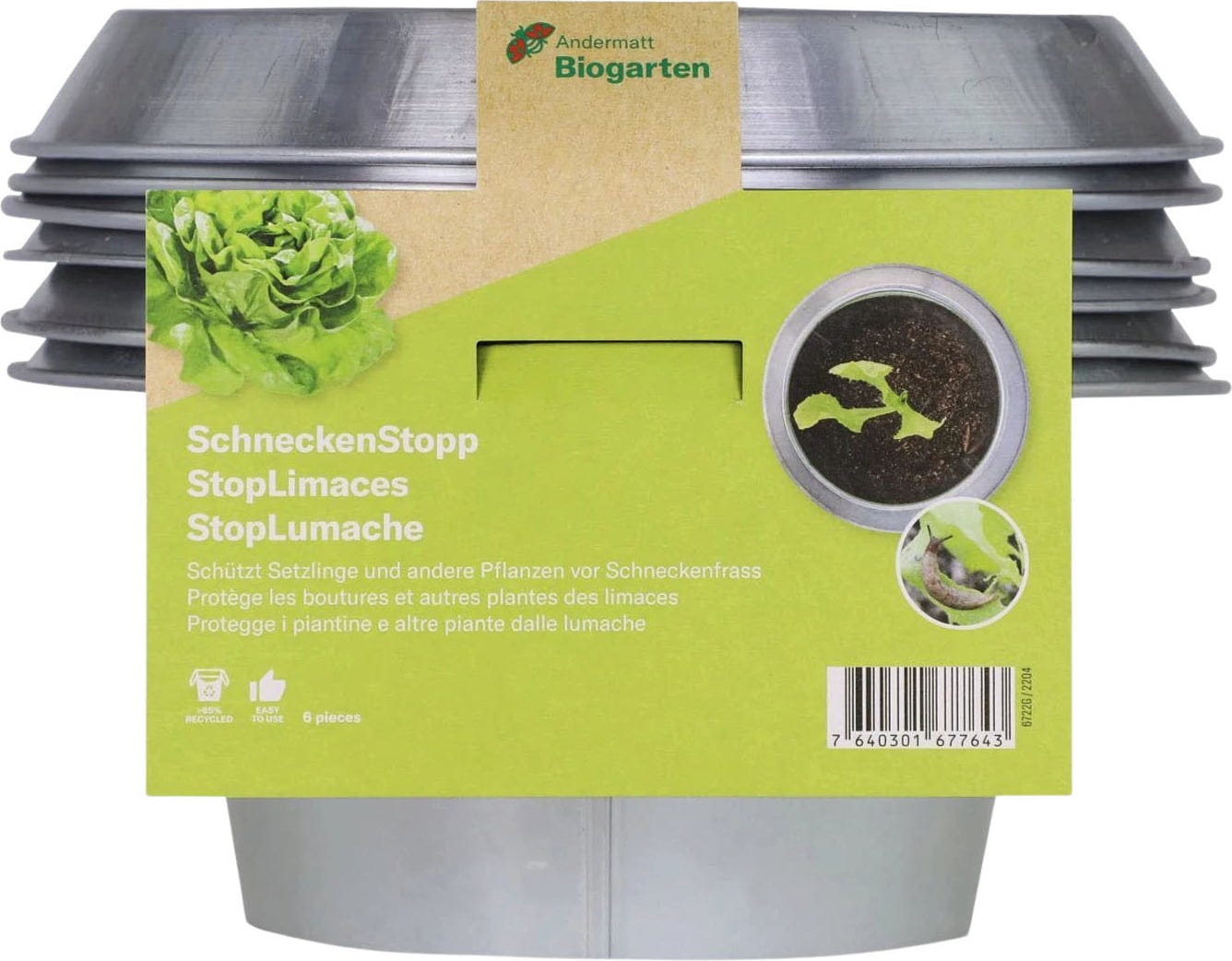 SchneckenStopp FE Klein - 6er Set, Galvanisiert