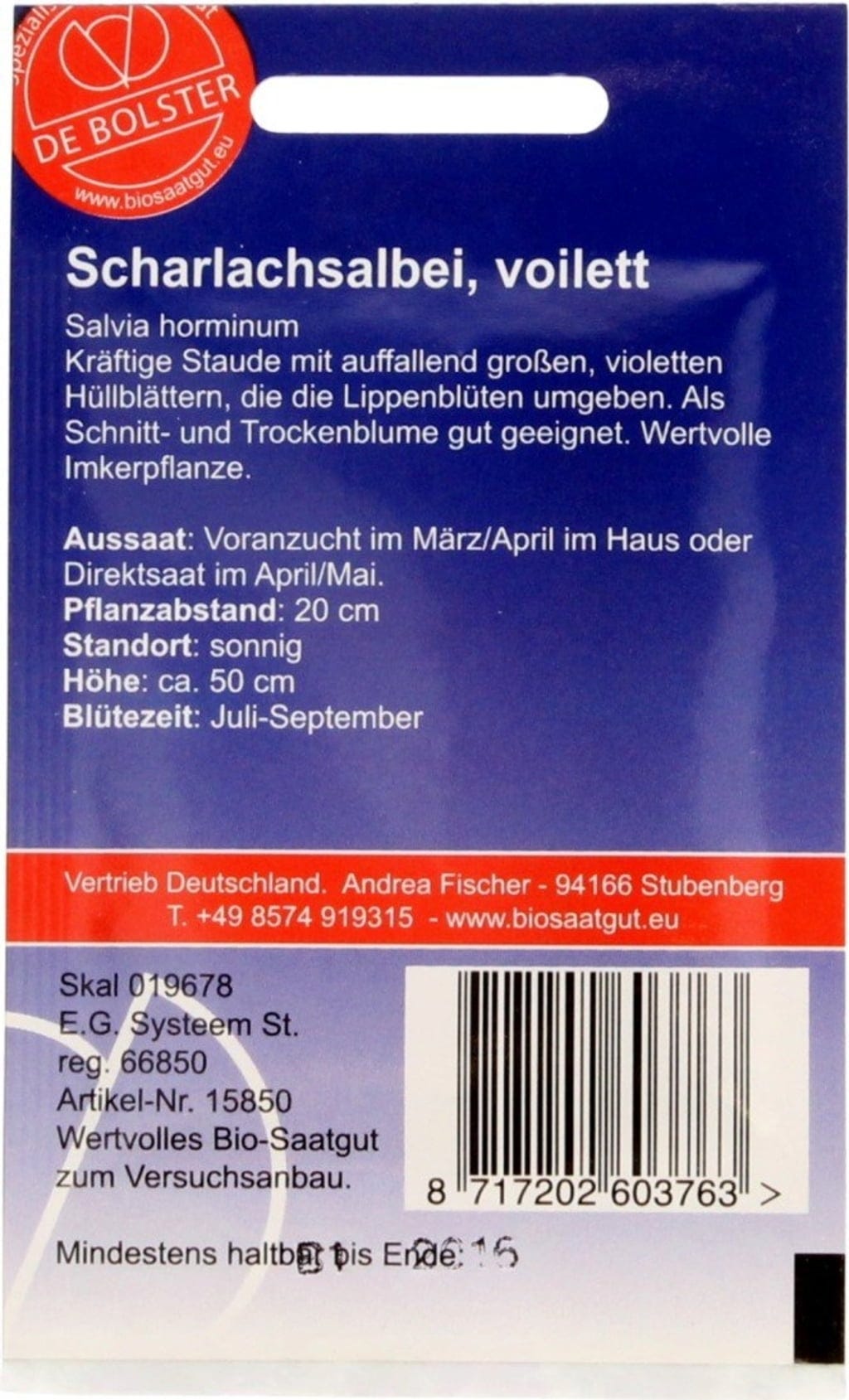 Scharlachsalbei, 1 G