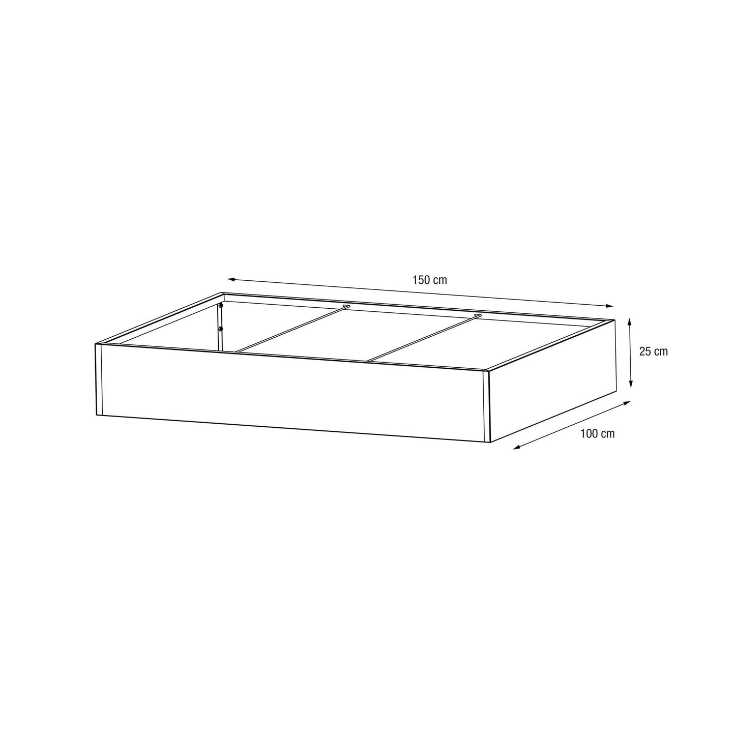 Hochbeet 150x100x25