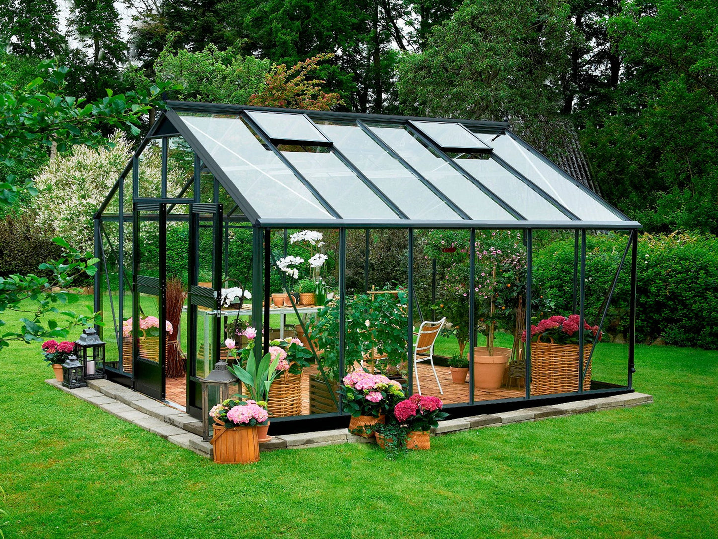 Juliana Gewächshaus Gartner - Anthrazit Mit 3 Mm ESG, 16,2 M²