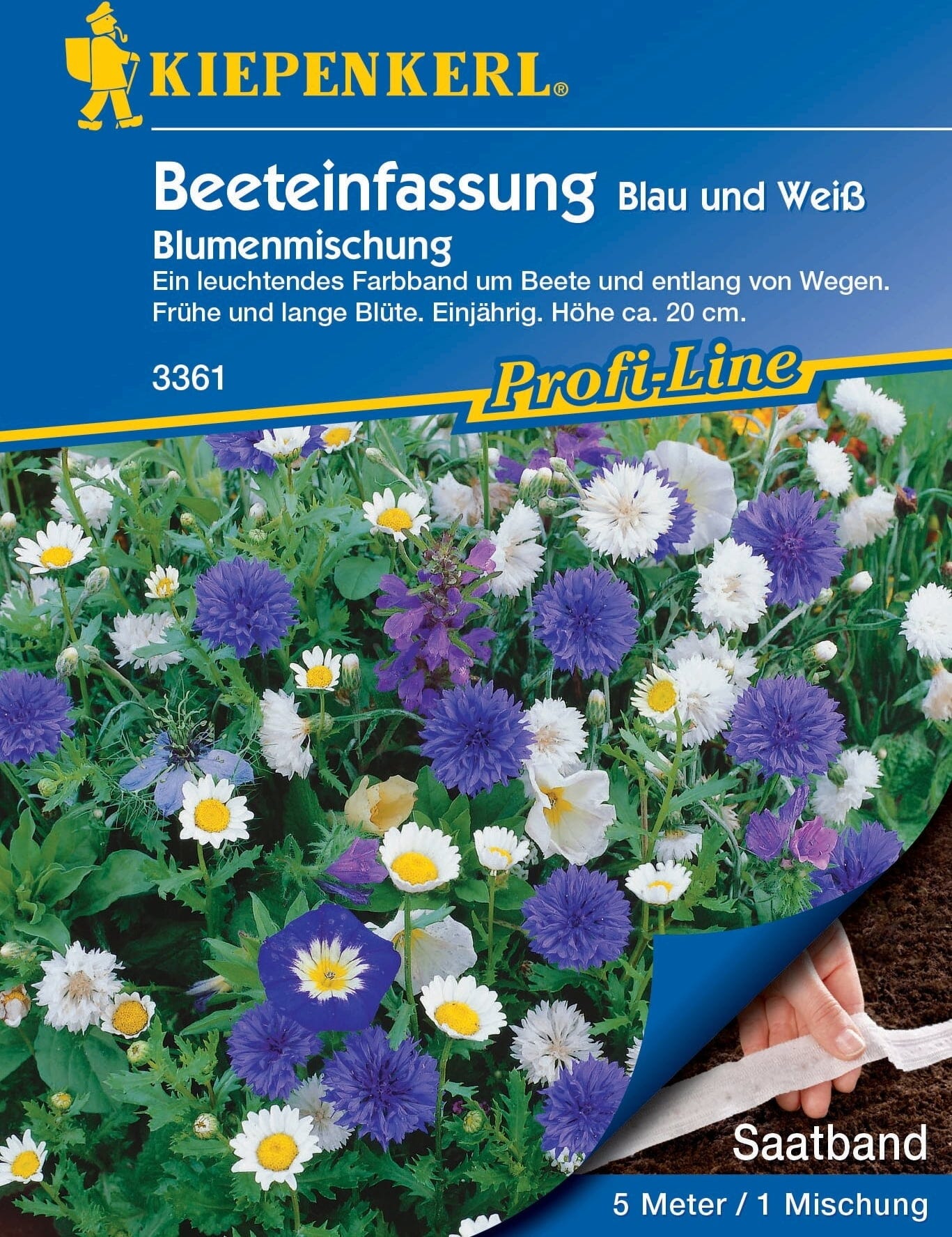 Beeteinfassungsmischung Blau/Weiß - Saatbänder