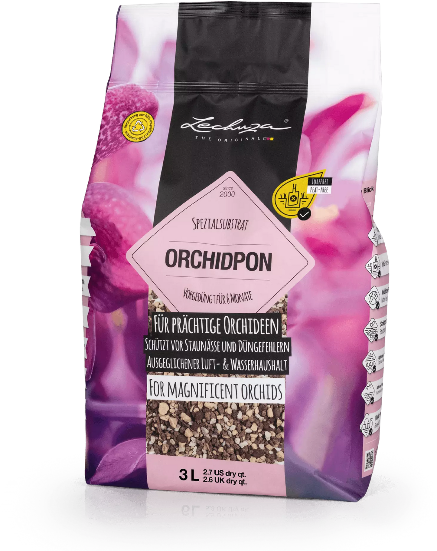 LECHUZA Substrat ORCHIDPON, 3 Liter