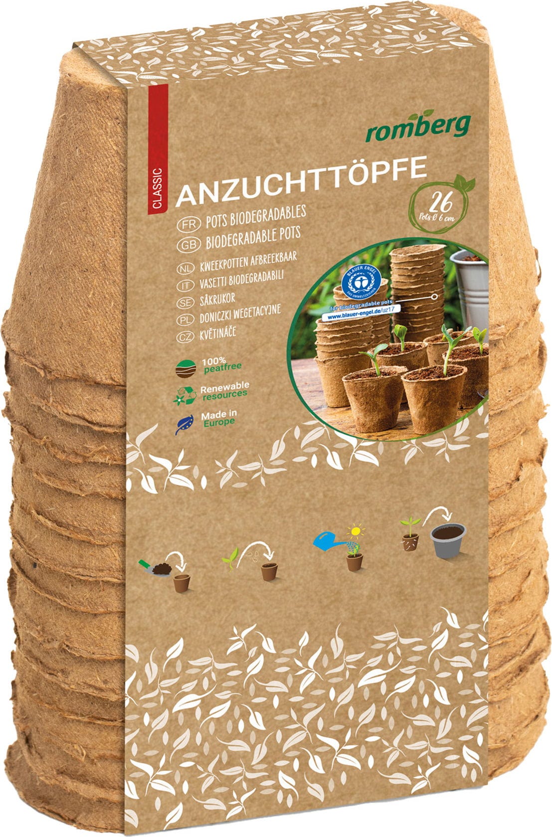18 Anzuchttöpfe 8 Cm Rund, 18 Stück