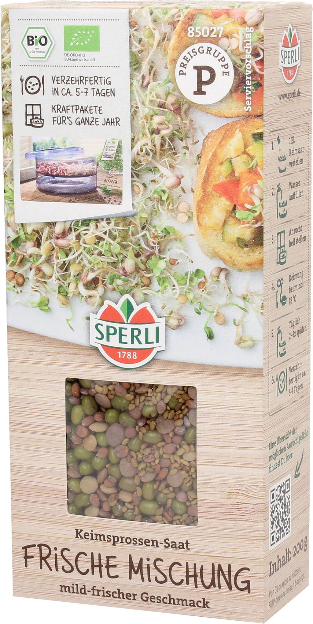 Bio Keimsprossen-Saat Frische Mischung