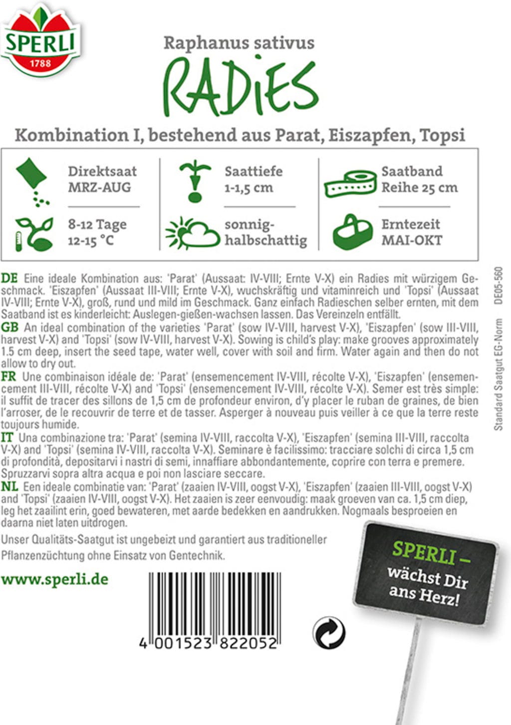 Radies "Kombination I"