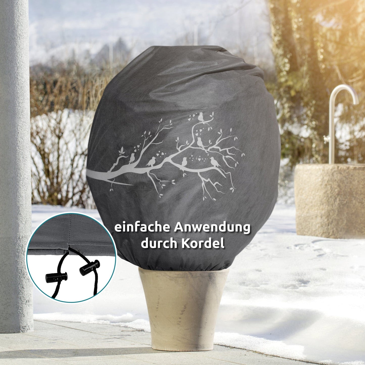 Windhager Winter-Deko-Vlieshaube Protect, Ast