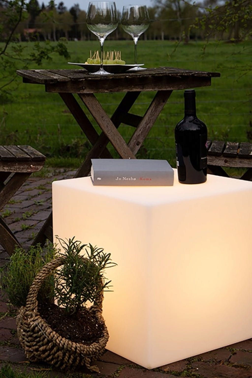  Leuchtwürfel Shining Cube (Solar), Höhe 33 Cm