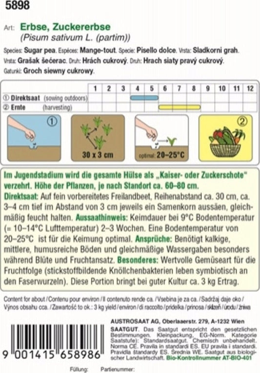 Bio Zuckererbse "Norli"