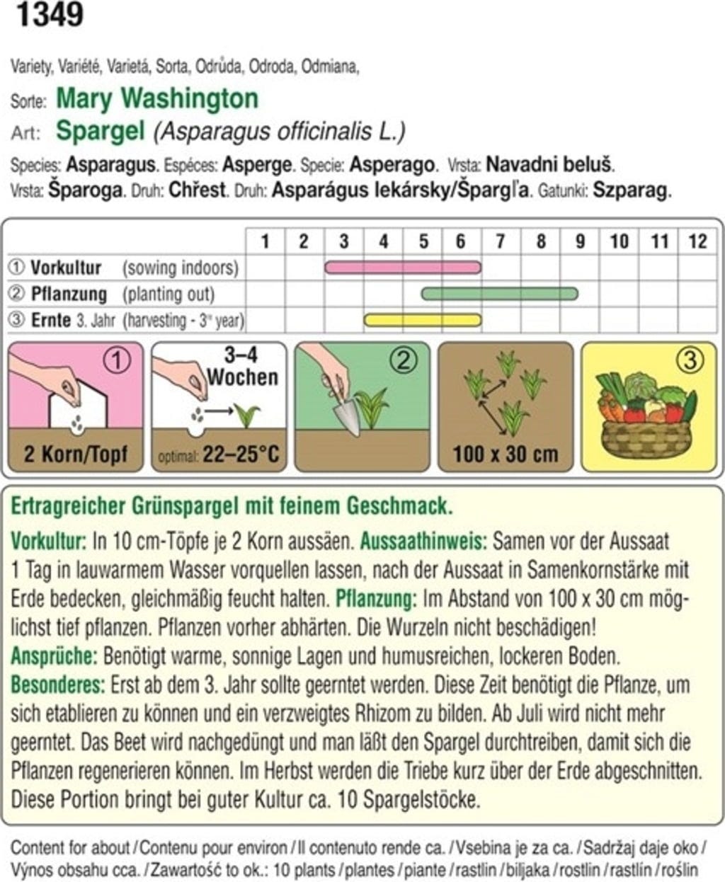  GOURMET EDITION Grünspargel "Mary Washington"