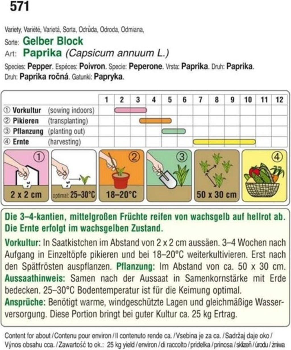  Paprika "Gelber Block"
