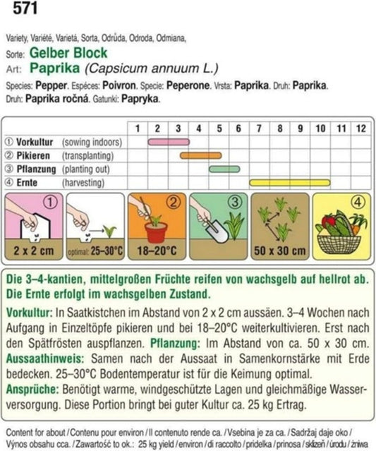 Paprika "Gelber Block"