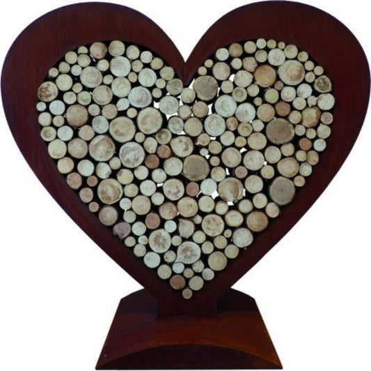  Herz Holzregal Inkl. LED Beleuchtung - 200 X 200 Cm