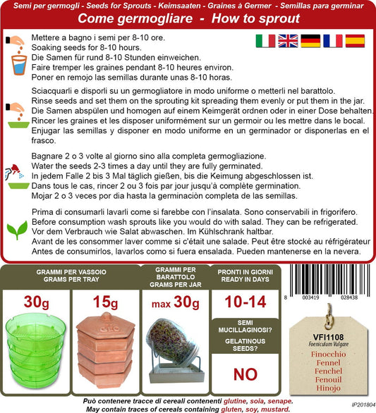 Bio Keimsprossen "Fenchel", 150 G