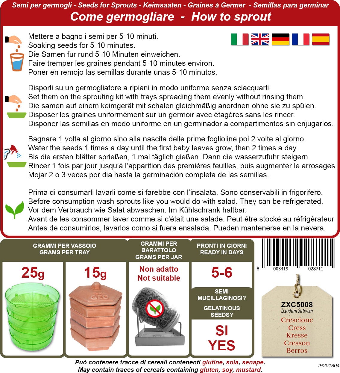  Bio Keimsprossen "Kresse", 350 G