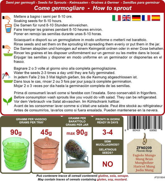  Bio Keimsprossen "Mungobohne", 90 G