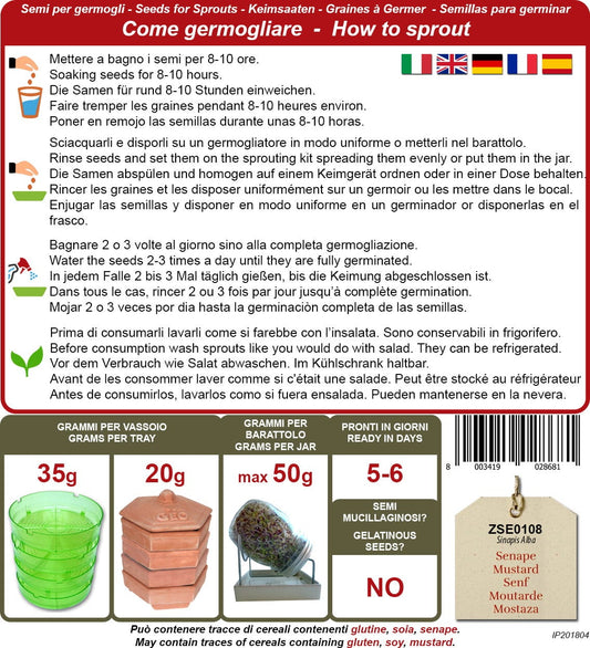  Bio Keimsprossen "Senf", 50 G