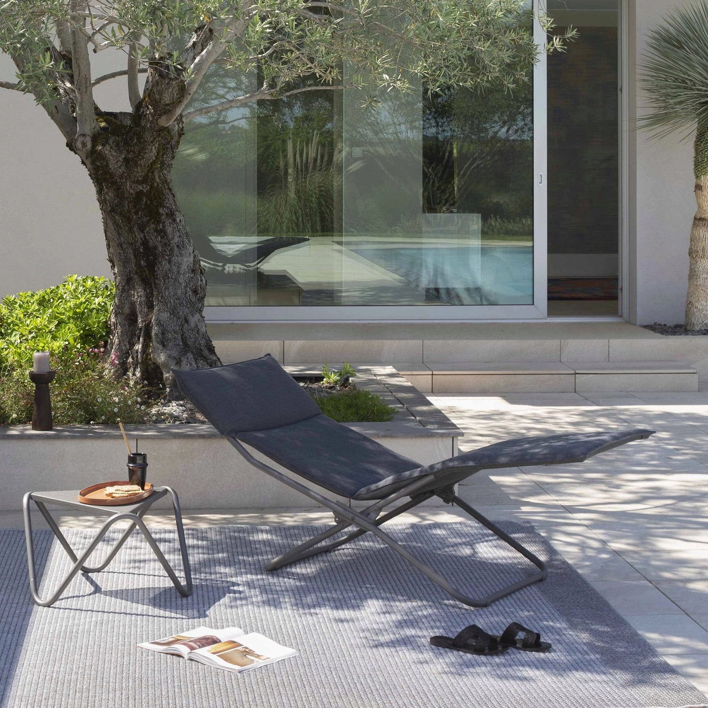 Lafuma BAYANNE Chaiselongue Hedona®, Onyx