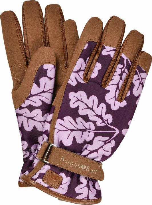  Gartenhandschuhe "Oak Leaf" - Plum, S/M