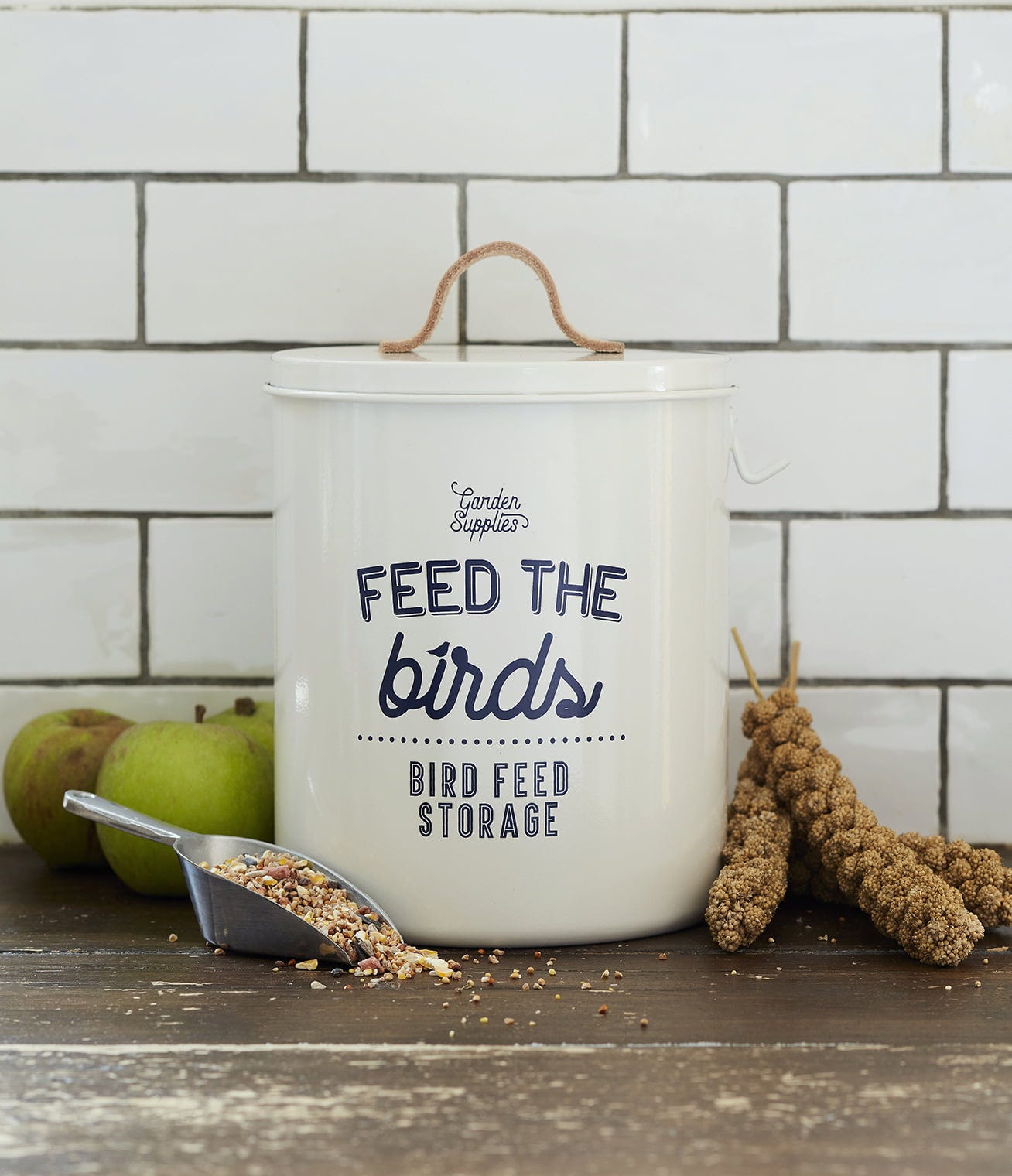  Vogelfutterdose "Feed The Birds" - Creme