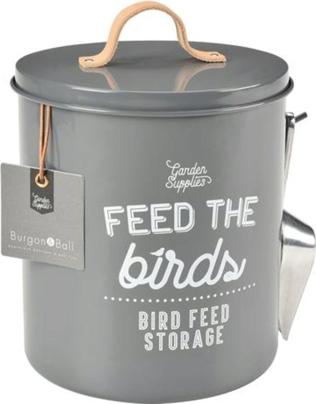  Vogelfutterdose "Feed The Birds" - Grau