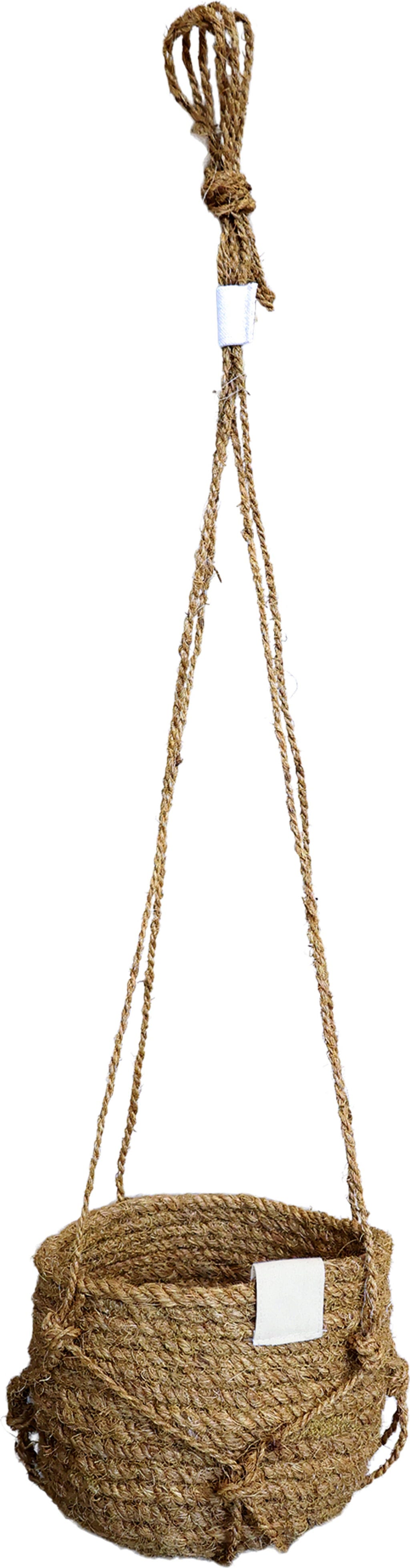  Blumenampel Korb Natur, H14/D18 Cm