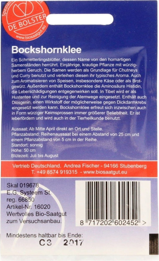 Bockshornsklee, 3 G