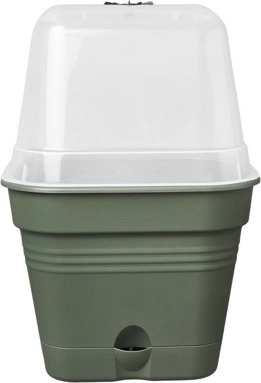 Elho Anzuchttopf Set Green Basics 20cm - Quadrat, Laubgrün