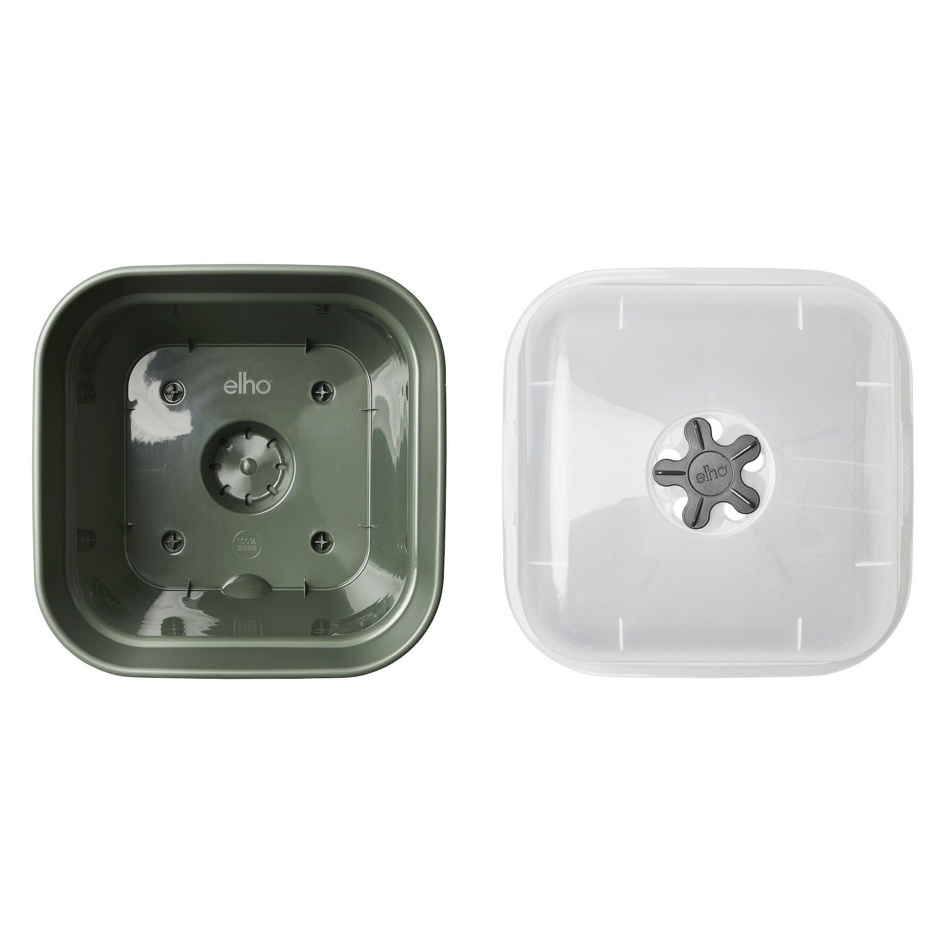 Elho Anzuchttopf Set Green Basics 30cm - Quadrat, Laubgrün