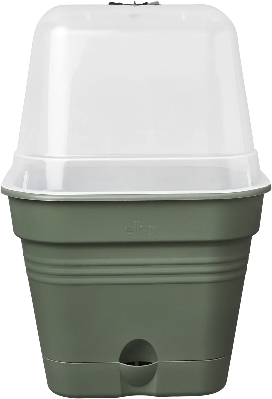 Elho Anzuchttopf Set Green Basics 30cm - Quadrat, Laubgrün
