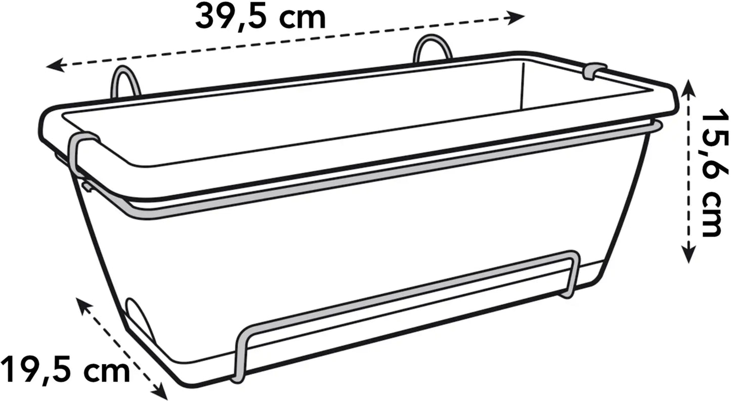 Elho Barcelona Balkonkasten 40 Cm, Weiss