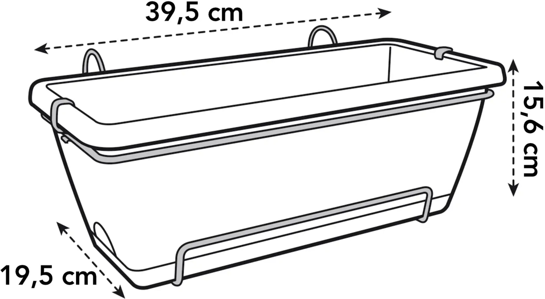 Elho Barcelona Balkonkasten 40 Cm, Weiss