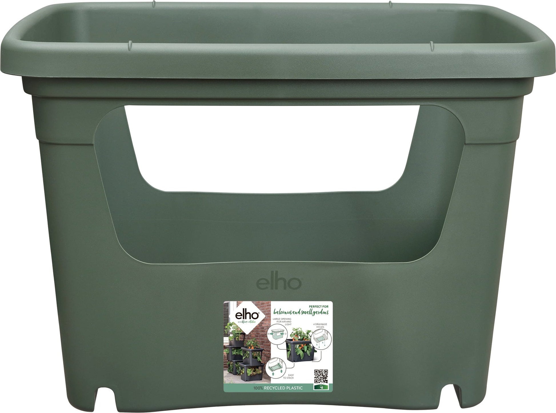 Elho Green Basics Stack & Grow Large, Laubgrün