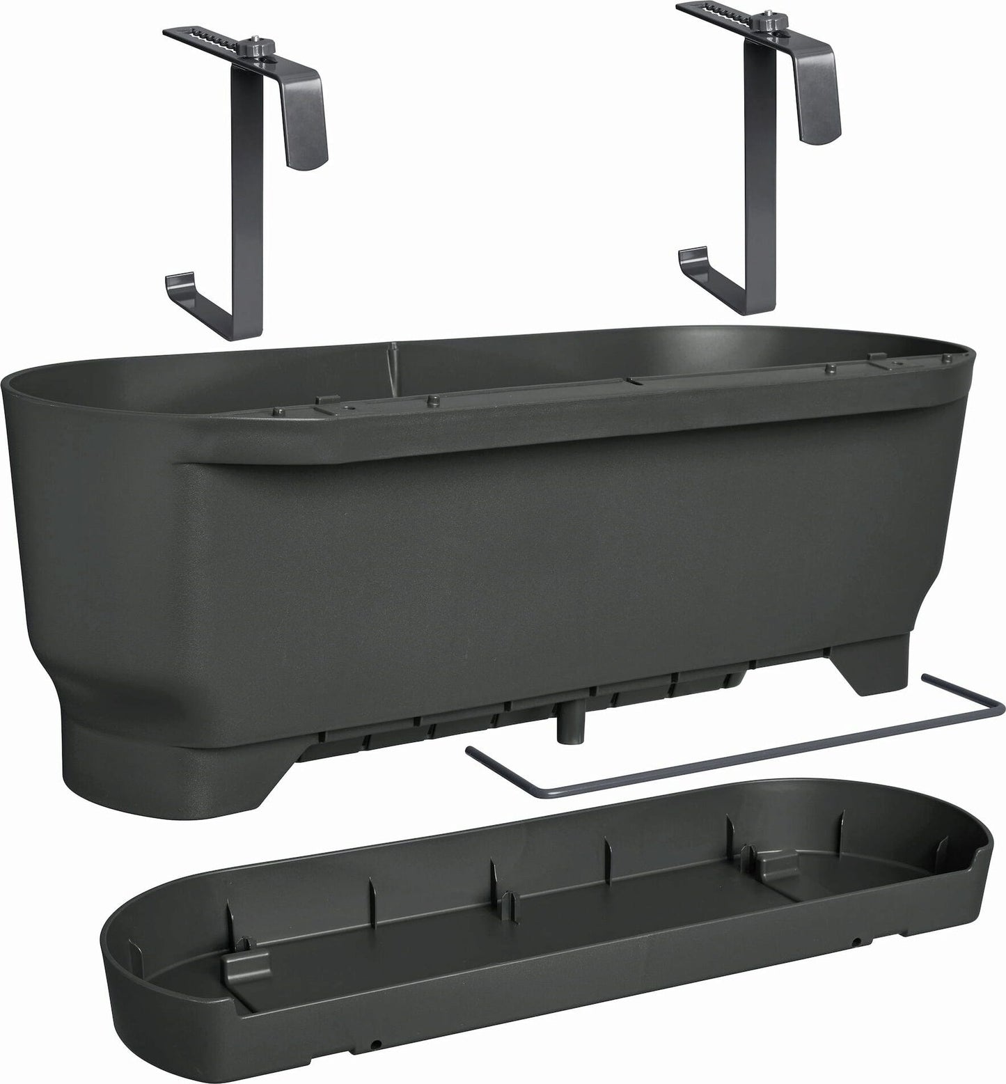 Elho Greenville Easy Balcony 52 Cm, Living Schwarz