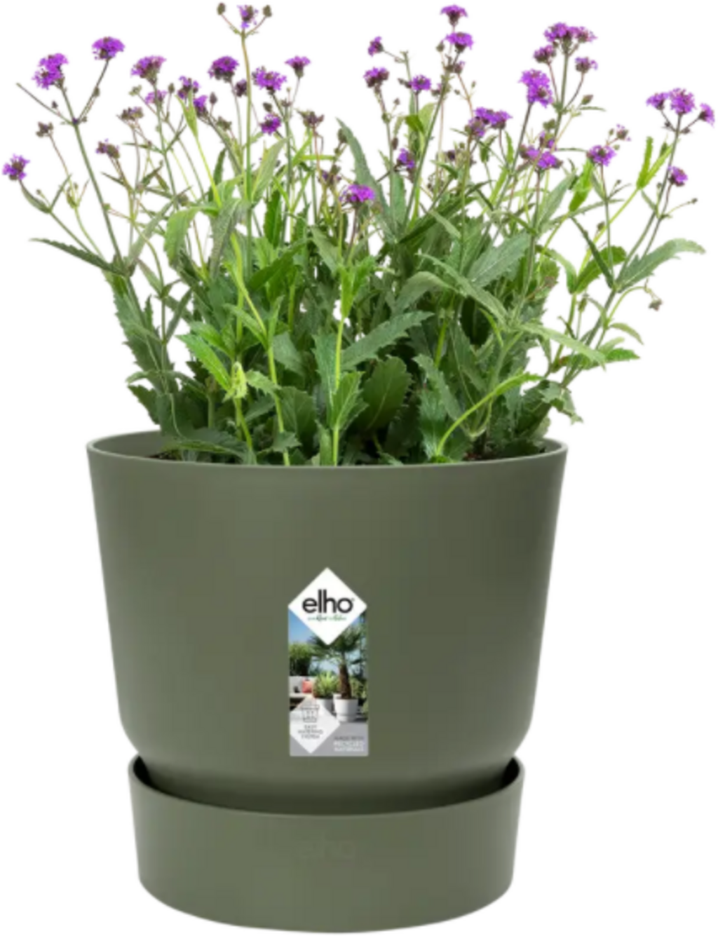 Elho Greenville Topf Rund 16 Cm, Laubgrün