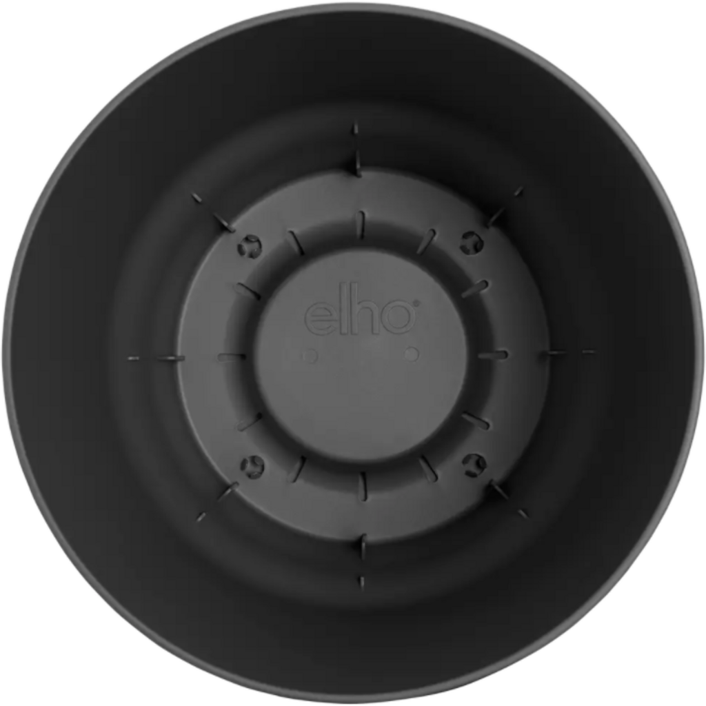 Elho Greenville Topf Rund 25 Cm, Lebhaft Schwarz