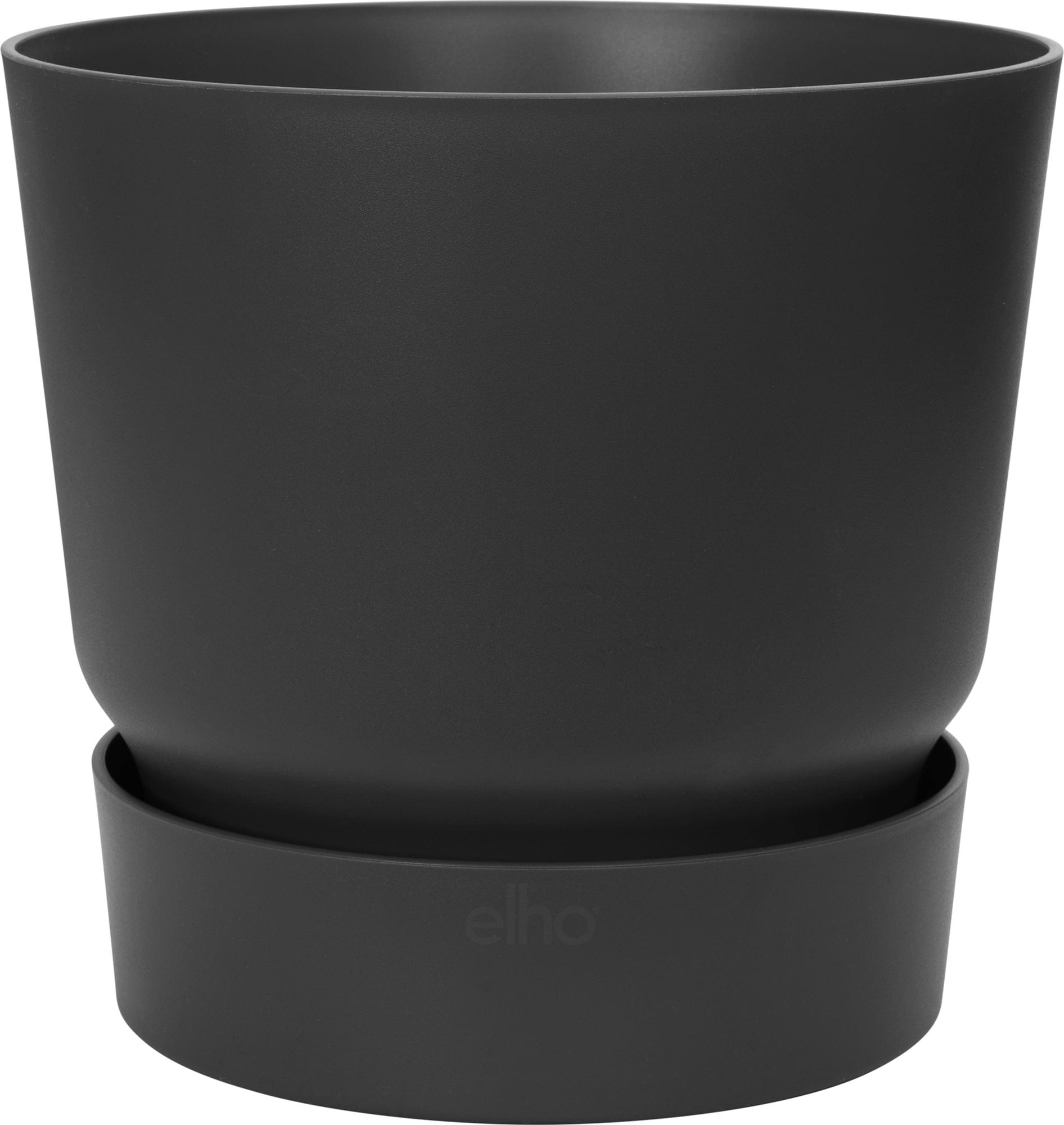 Elho Greenville Topf Rund 47 Cm, Lebhaft Schwarz