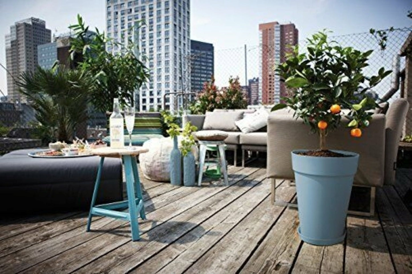 Elho Loft Urban Rund Hoch 28, Anthrazit