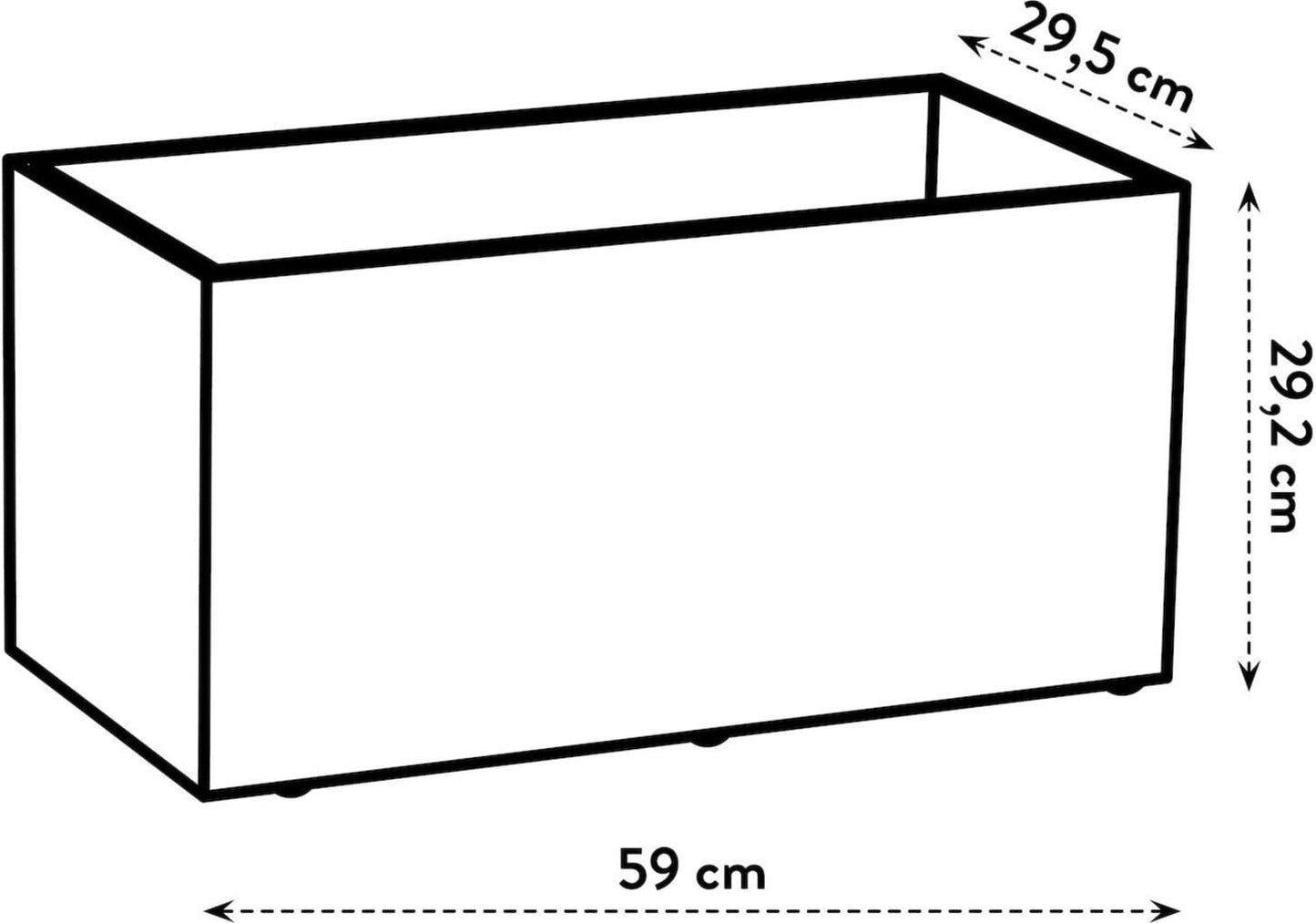 Elho Pflanzkasten Vivo Next Lang - 60 Cm, Living Schwarz
