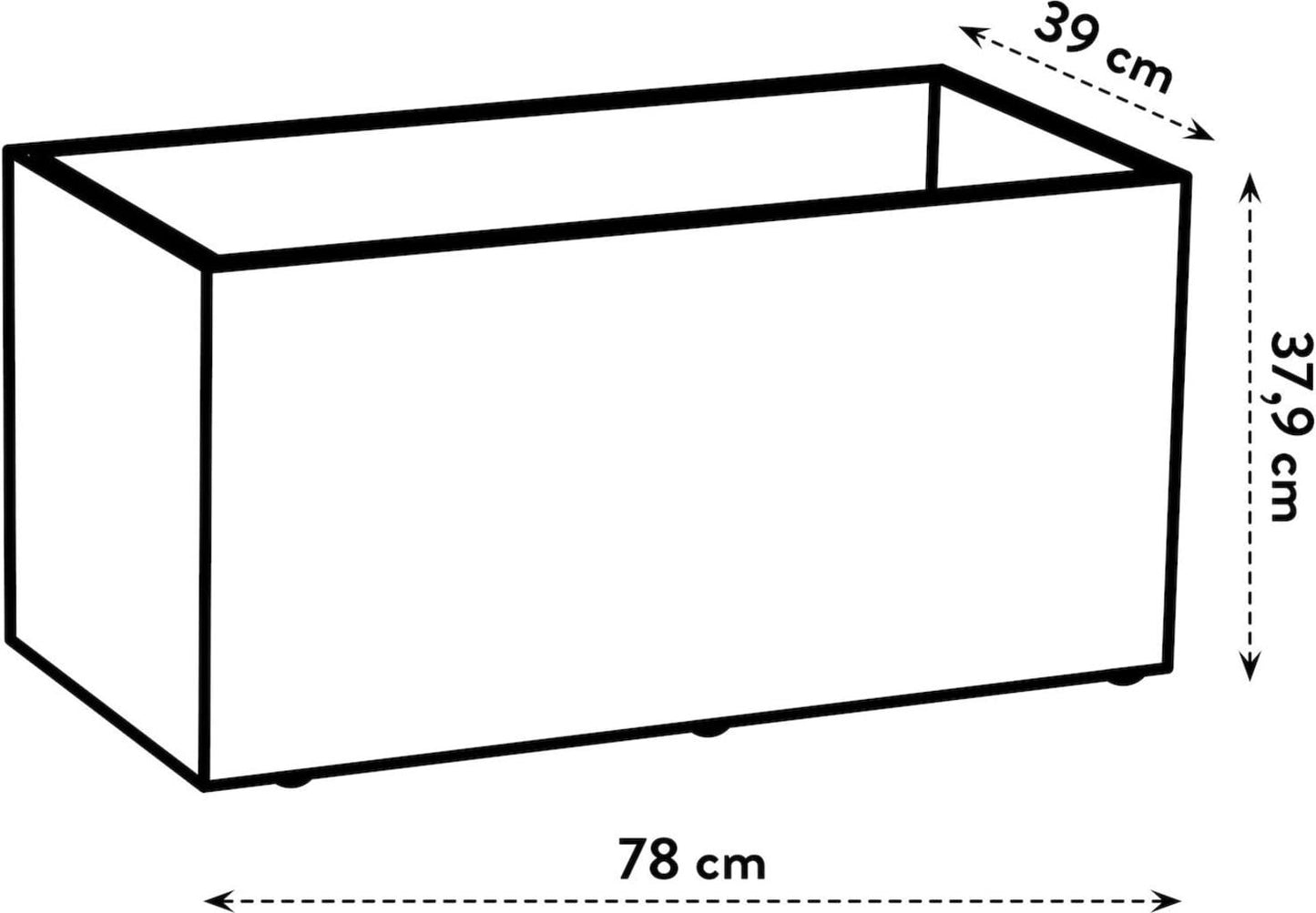 Elho Pflanzkasten Vivo Next Lang - 80 Cm, Living Schwarz