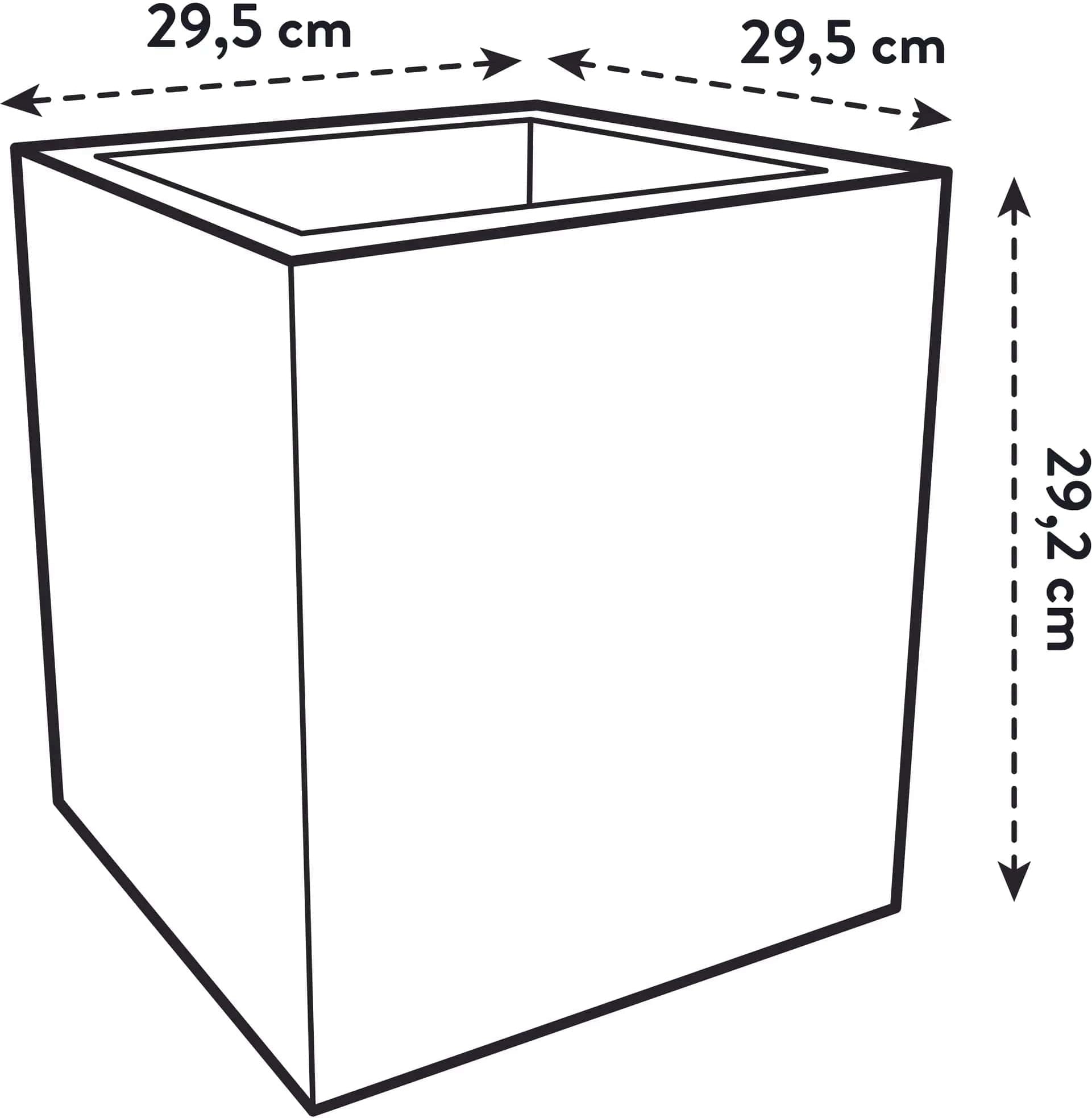 Elho Pflanztopf Vivo Next Quadrat - 30 Cm, Living Schwarz