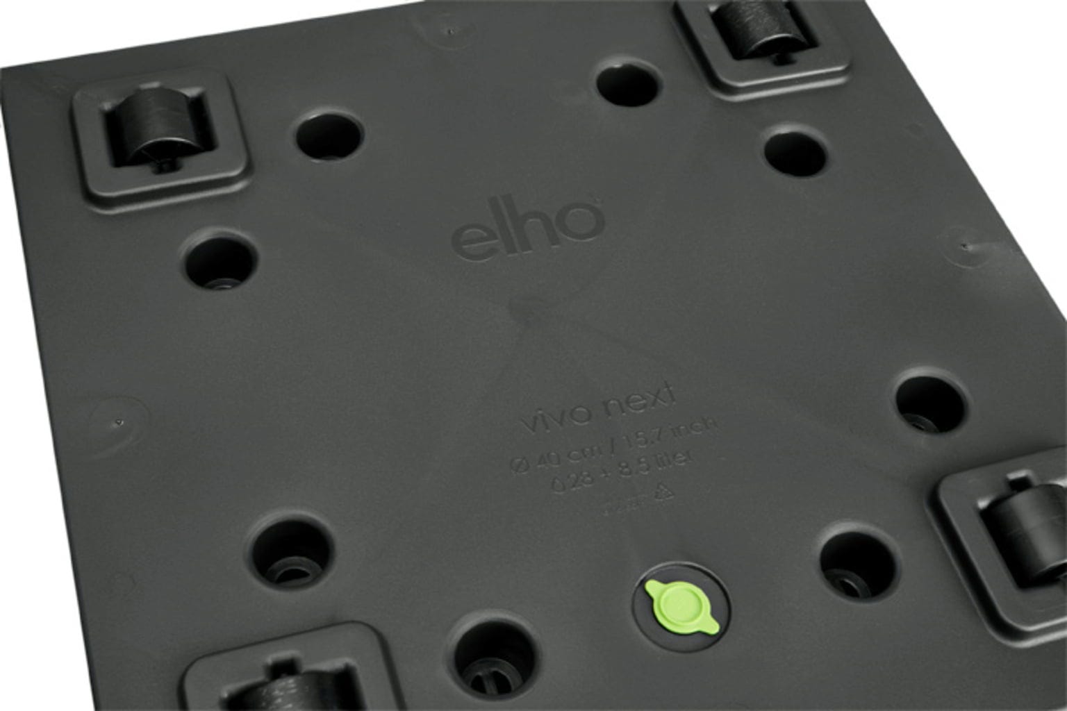 Elho Pflanztopf Vivo Next Quadrat - 30 Cm, Living Schwarz