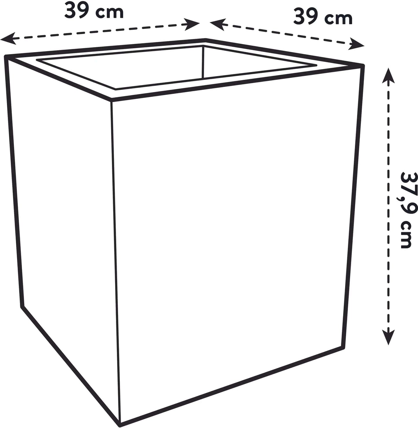 Elho Pflanztopf Vivo Next Quadrat - 40 Cm, Living Schwarz