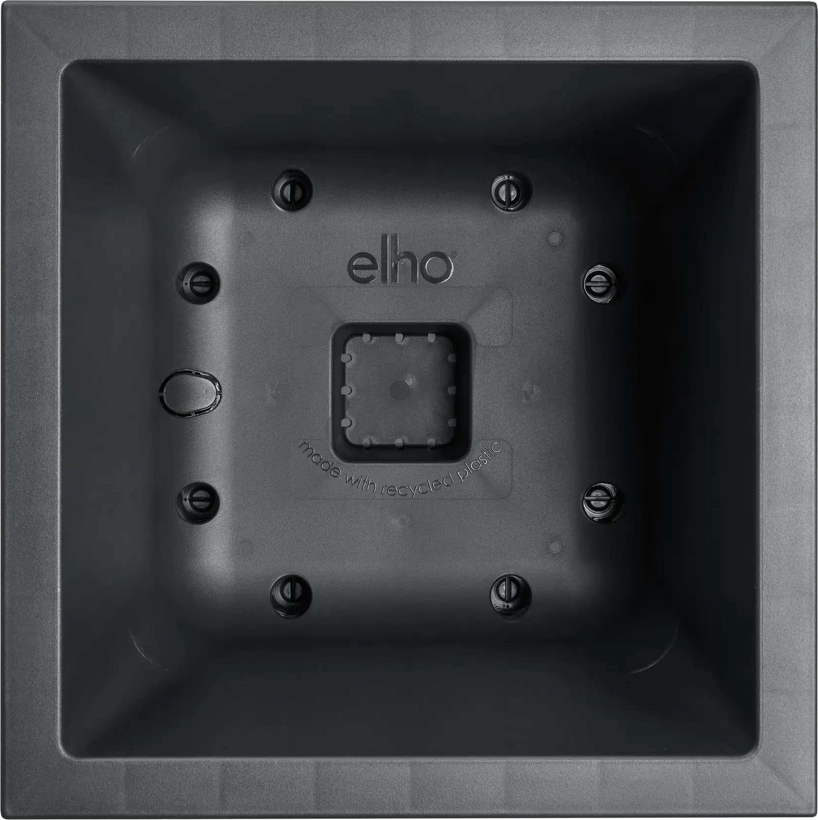 Elho Pflanztopf Vivo Next Quadrat - 40 Cm, Living Schwarz