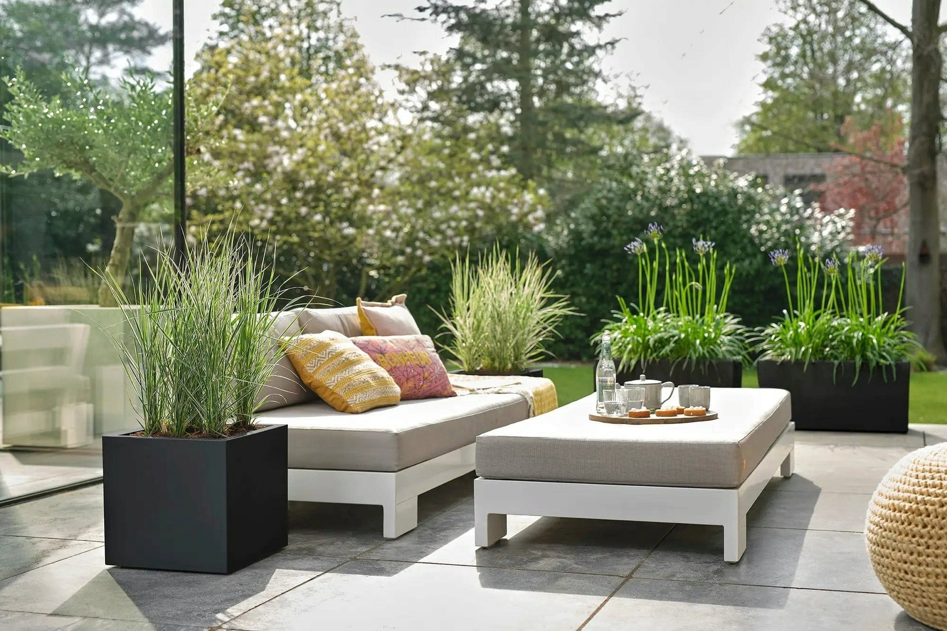 Elho Pflanztopf Vivo Next Quadrat - 40 Cm, Living Schwarz