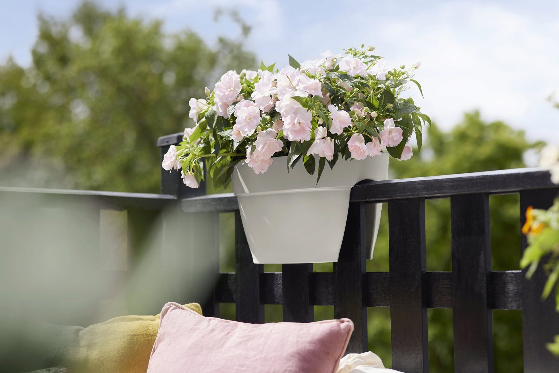 Elho Vibia Campana Flower Bridge 40 Cm, Pistazien Grün