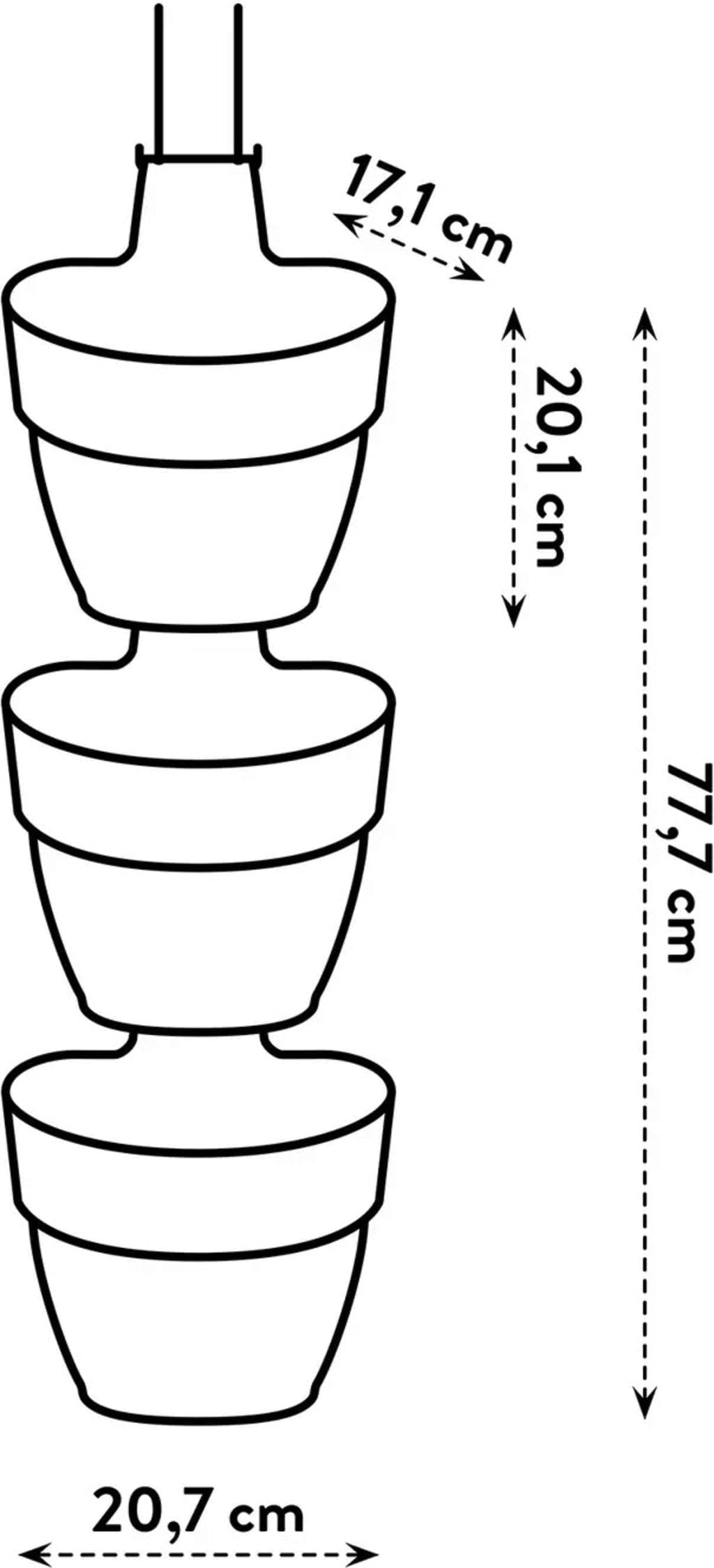 Elho Vibia Campana Vertical Forest Set/3, Pistazien Grün