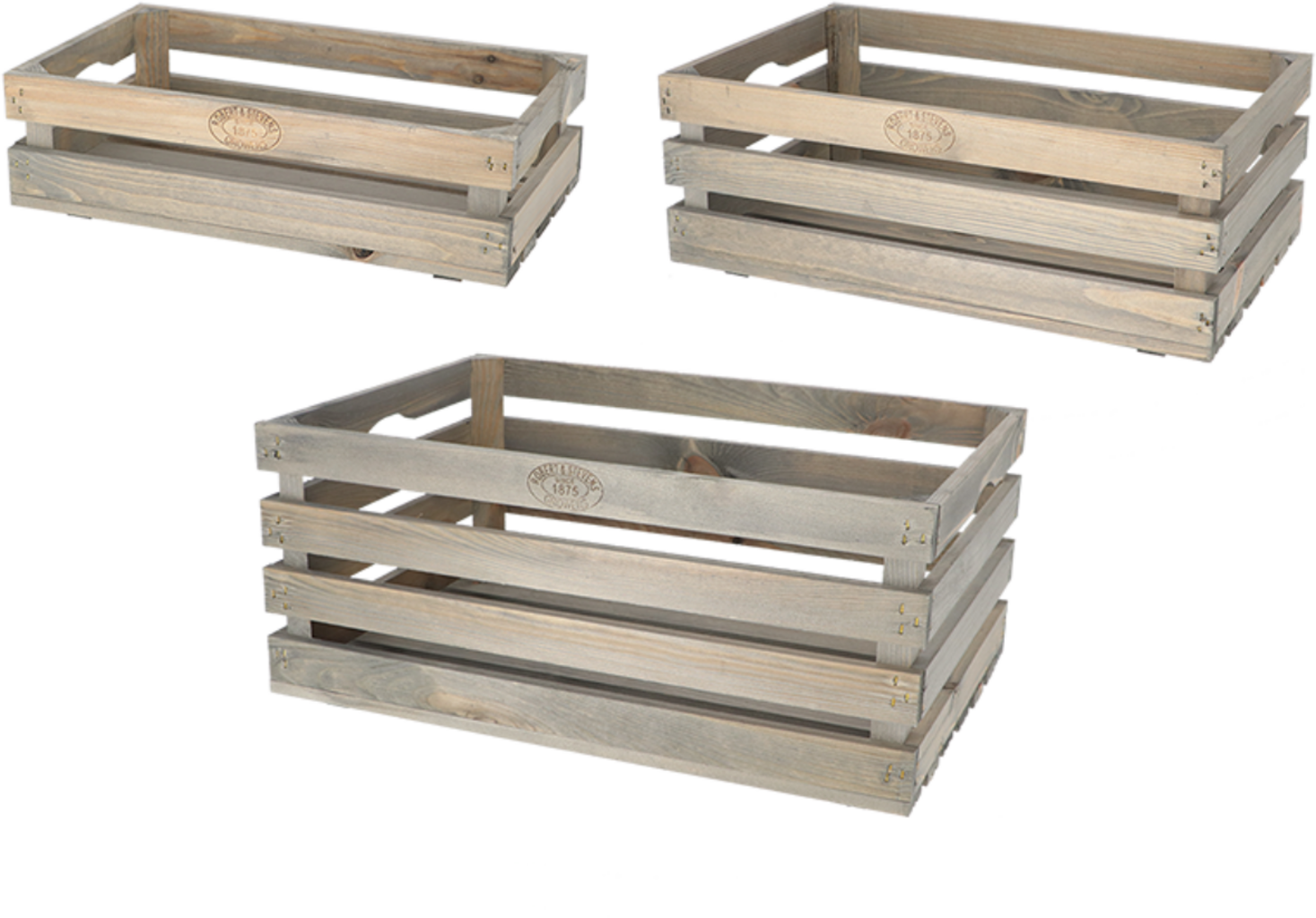 ESSCHERT DESIGN Apfelkiste I Obstkisten 3er Set