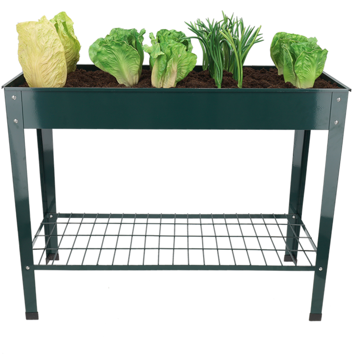 ESSCHERT DESIGN Hochbeet Metall Mit Ablage Grün S