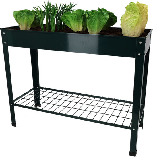 ESSCHERT DESIGN Hochbeet Metall Mit Ablage Grün S
