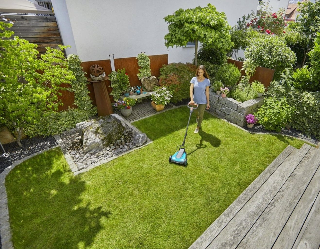 Gardena Akku-Rasenmäher HandyMower 22/18V P4A Ready-To-Use Set
